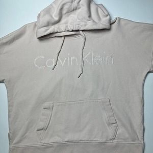 Calvin Klein Light Pink Hoodie Sweatshirt Womens Size XL